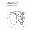 Camarera Chariot de Casamania. Carrito de bebidas de madera. Diseño italiano.