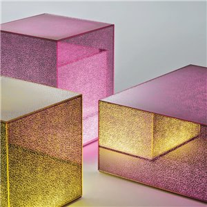 Mesa auxiliar Crack de Glas Italia. Mesas cristal.