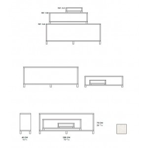 Aparador Ora Storage 2 de Branca. Muebles modernos italianos.