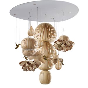 Lámpara suspensión Candelabro de Luzifer. LZF-lamps. Lámparas modernas.
