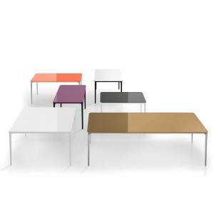 Mesa auxiliar Slim Cristal H37 de Sovet. Mesa centro diseño. Mesas auxiliares.