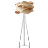 Lámpara de pie Link de Luzifer. Lámpara realizada en pantalla de madera con forma de Möbius.