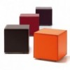 Pouf Kubo de Cattelan Italia. Poufs tapizados en cuero. Poufs modernos.