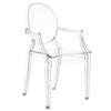 Sillón de policarbonato con brazos Louis Ghost Kartell. Diseño de calidad.