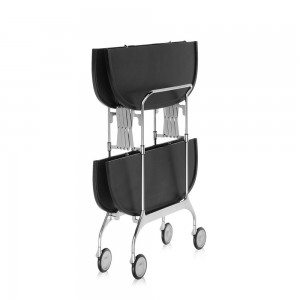 Carrito Gastone Kartell de acero cromado y nylon en variedad de colores.