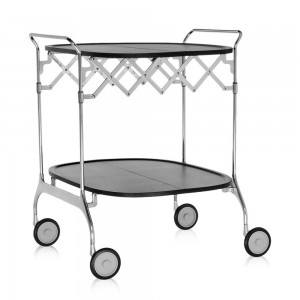 Carrito Gastone Kartell de acero cromado y nylon en variedad de colores.