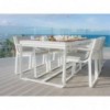 Oferta Mesa Alta Rectangular Flat hecha de Aluminio Termolacado Blanco