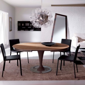 Mesa Eclipse Legno extensible con sobre de Madera de Ozzio design.