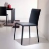 Silla Lunette de Ozzio design. Estructura metálica y tapizado en piel, ecopiel o terciopelo.