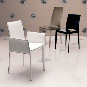 Silla Viva de Ozzio design. Sillas de comedor de cuero.