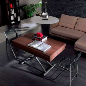 Mesa transformable Box legno de Ozzio design. Sillas y mesas transformables.