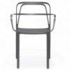 Sillón Intrigo 3715 de Pedrali. Sillones de diseño. Sillones de aluminio de jardín.