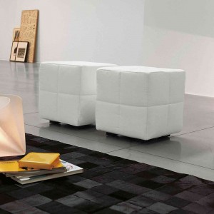 Pouf Squaring pequeño de Bonaldo. Mobiliario de diseño para complementos.