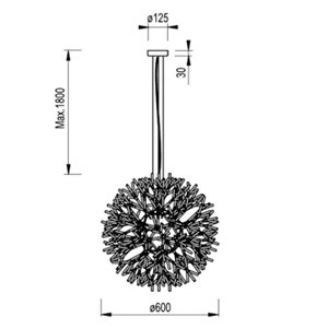 Lámpara de suspensión Coral de Pallucco. Lámparas modernas de diseño.