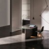 Mesa Regolo rectangular cristal de Sovet Italia. Mesas con sobre de cristal.  