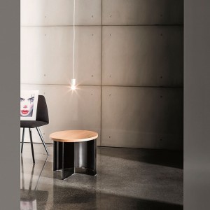 Mesa de centro Regolo redonda madera de Sovet Italia. Mesas y complementos de diseño.