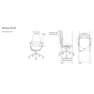 Silla Extend 1120/220 de RH Sillas. Sillas oficina. Sillas con ruedas.