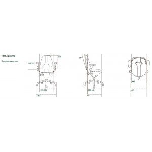 Silla Logic 300 de RH Sillas. Sillas oficina. Sillas con respaldo ergonómico.