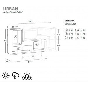 Librería Urban de Casamania. Complementos modernos de diseño italiano.