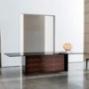 Mesa Regolo doble base cristal de Sovet Italia. Mesas y complementos de diseño moderno.