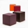 Pouf Kubo de Cattelan Italia. Poufs tapizados en cuero. Poufs modernos.