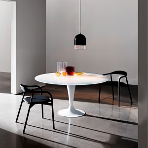 Mesa Flûte redonda cristal Sovet Italia. Mesas originales perfecta para salón.